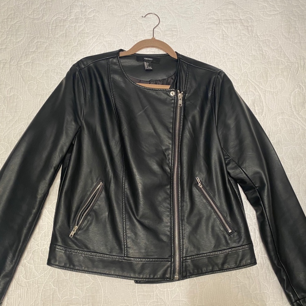 Black Faux Leather Jacket